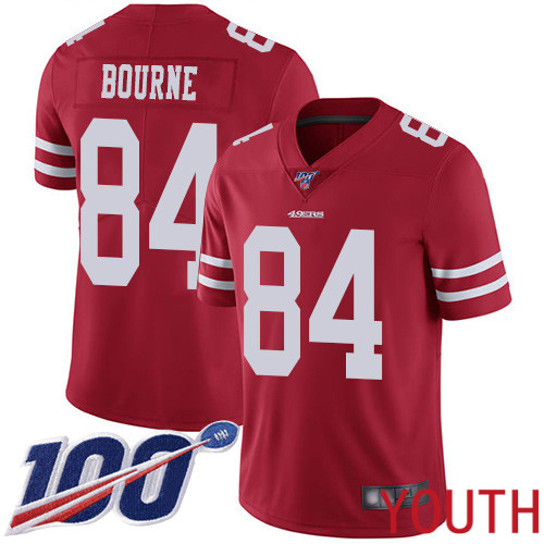 San Francisco 49ers Limited Red Youth Kendrick Bourne Home NFL Jersey #84 100th Season Vapor Untouchable->youth nfl jersey->Youth Jersey